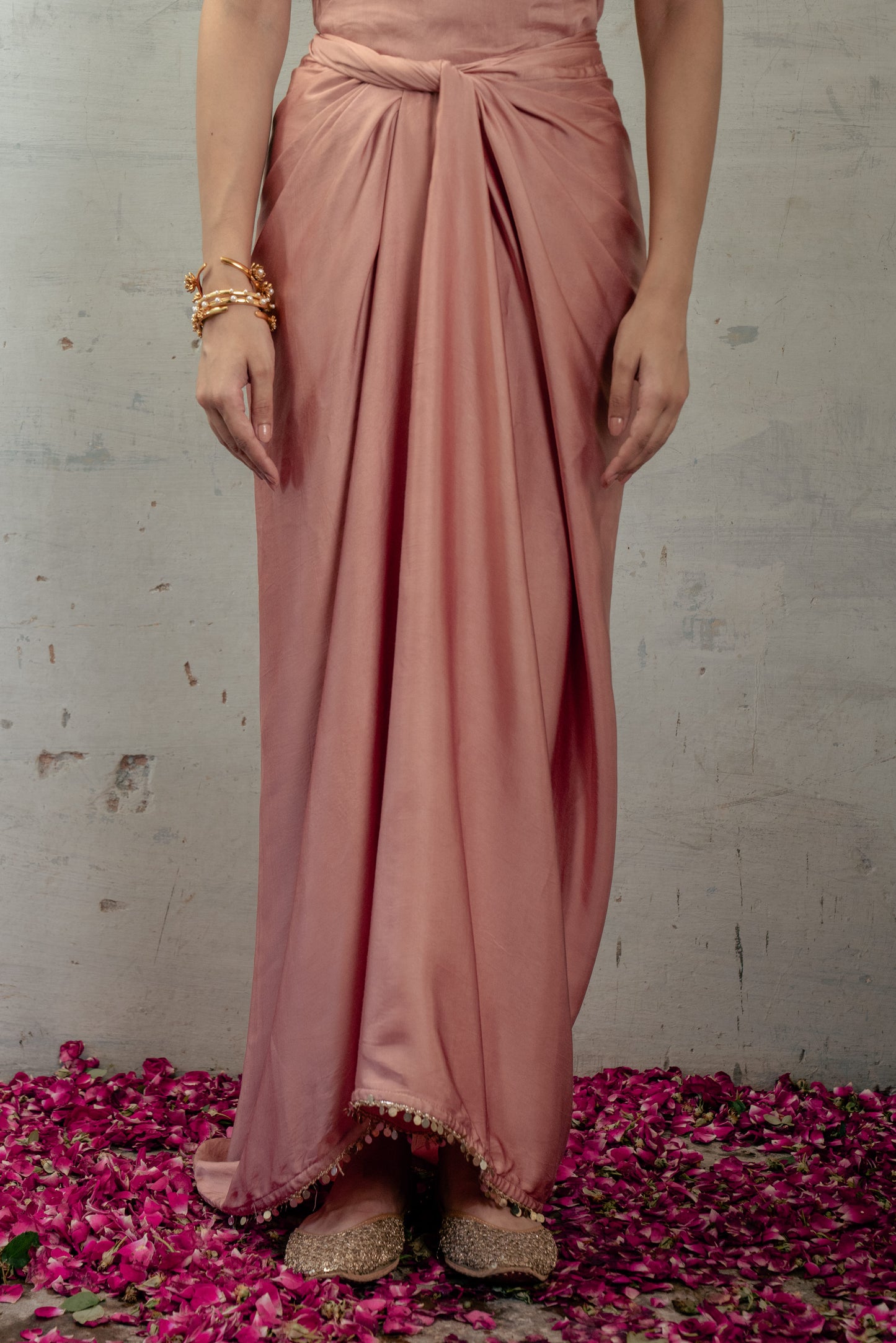 ORGANZA KAFTAAN TOP WITH SKIRT