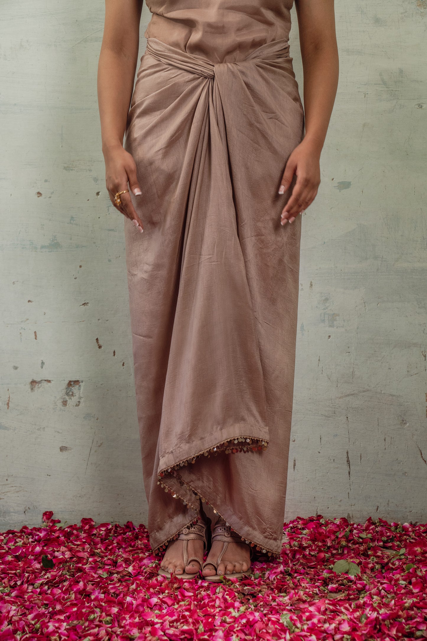 LONG YOKE TOP WITH SKIRT