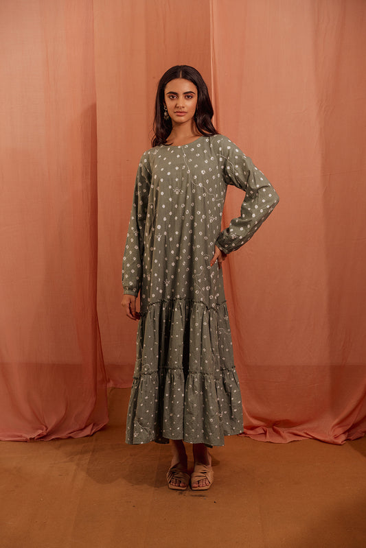 Long Dress - Emerald Cascade