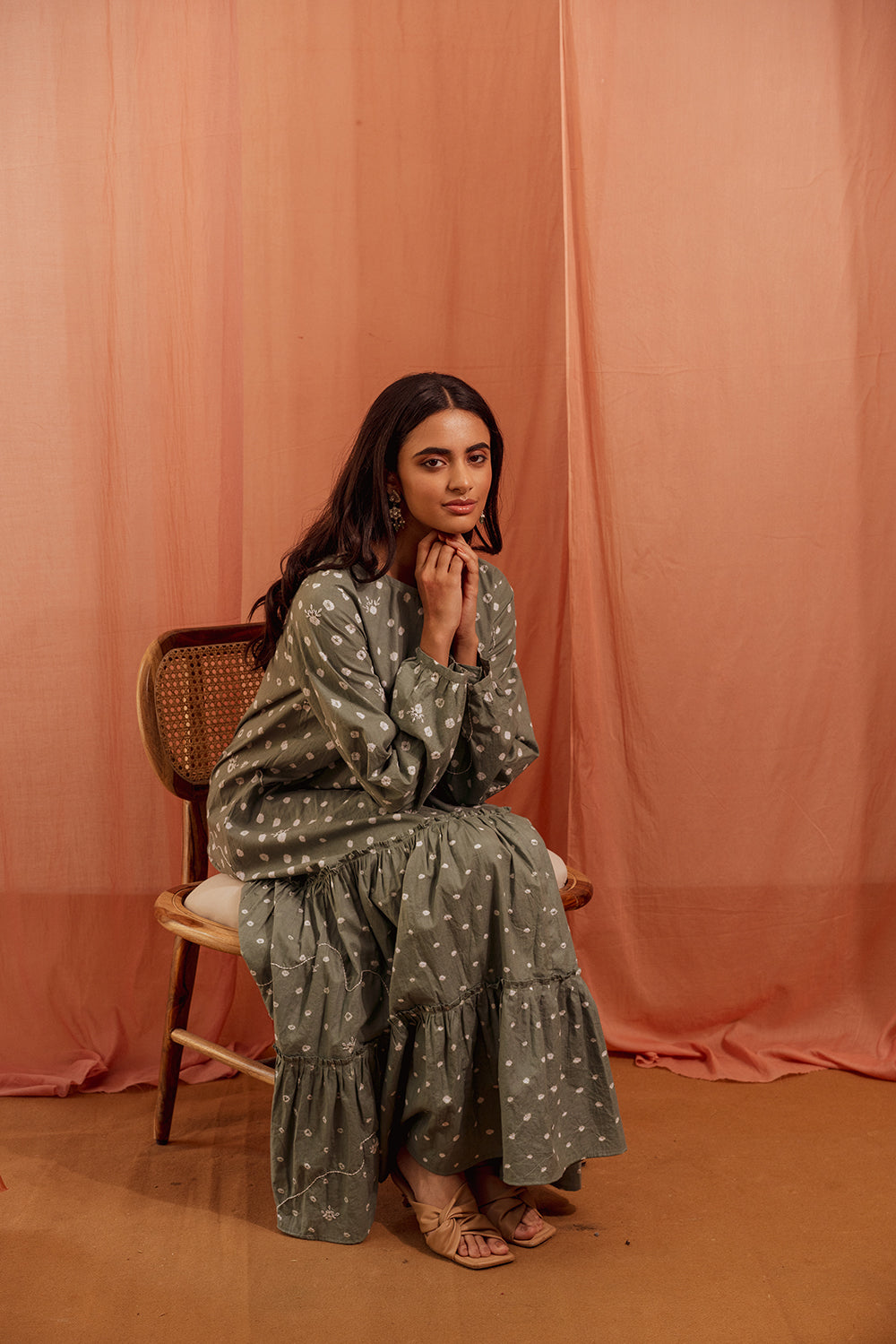 Long Dress - Emerald Cascade