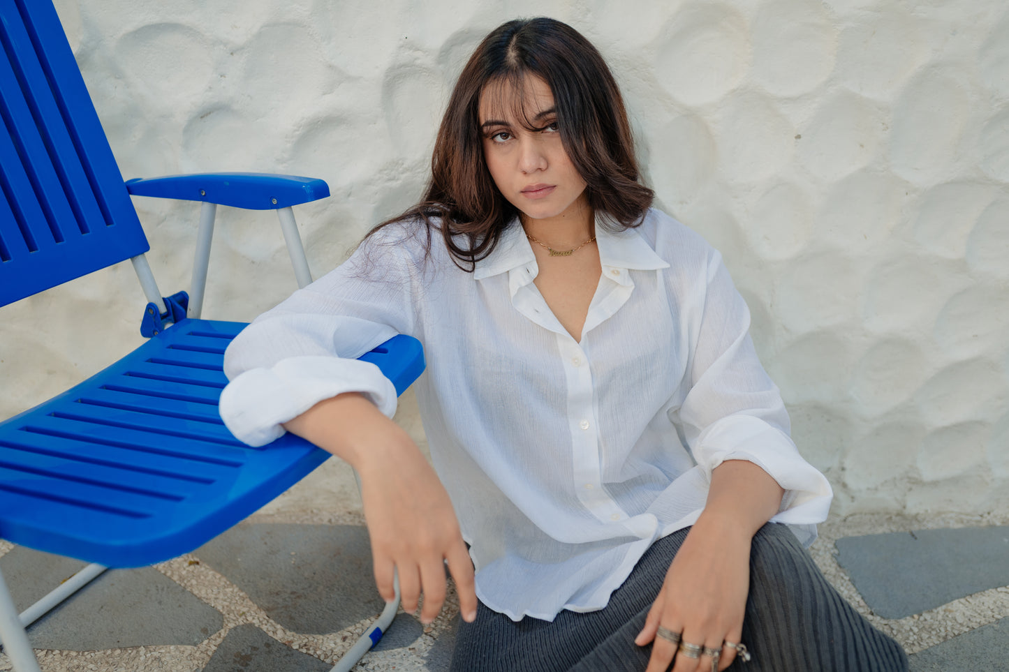 Crinkled Shirt - Lazy Mint