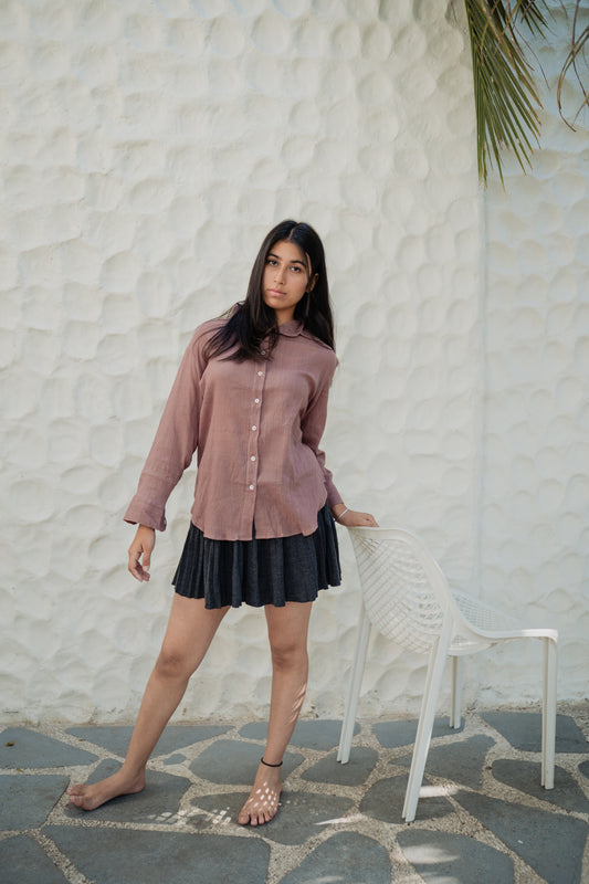 Crinkled Shirt - Messy Mocha