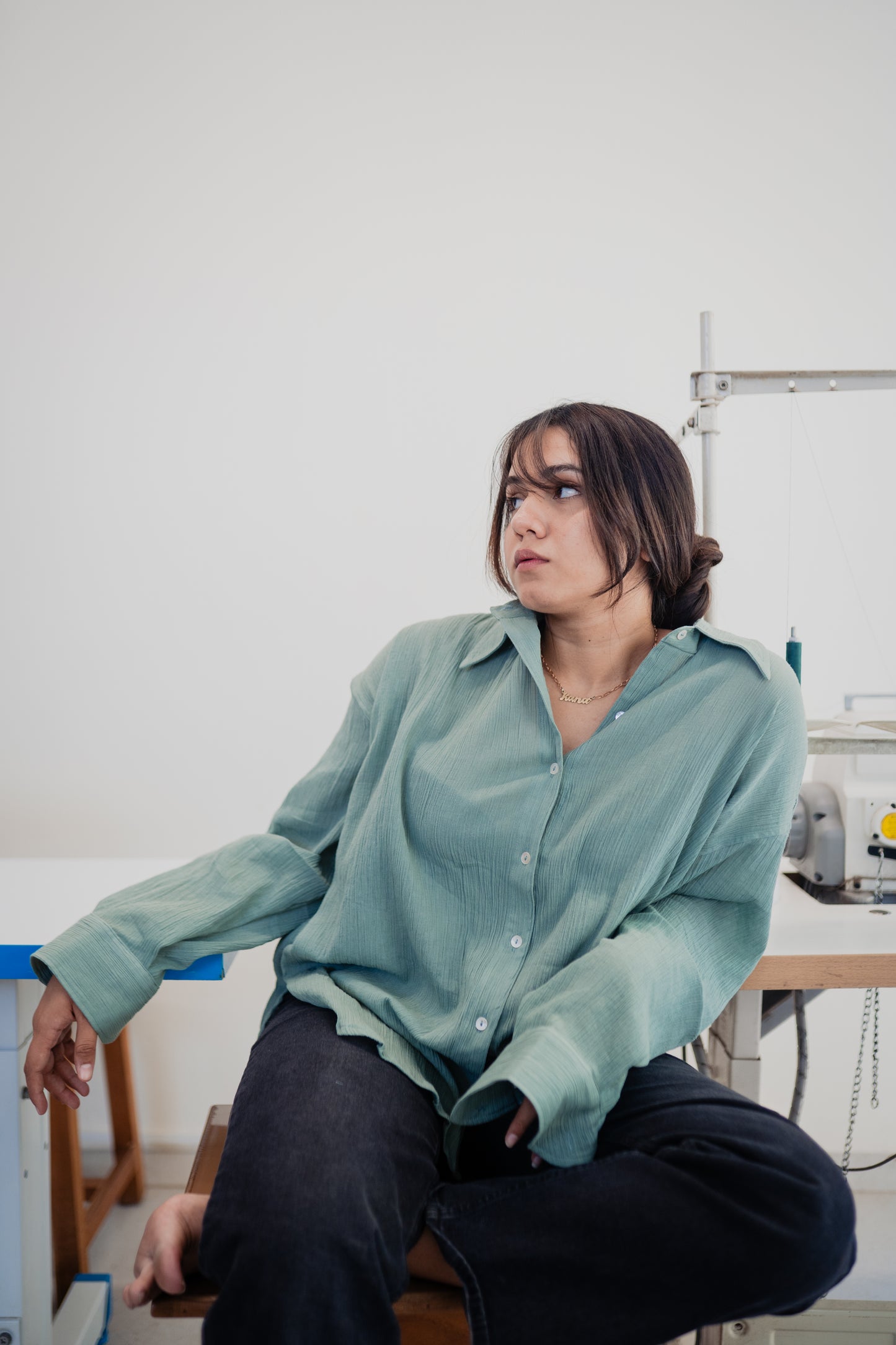 Crinkled Shirt - Messy Mocha