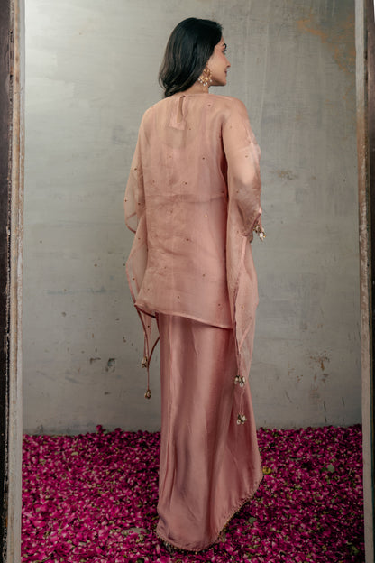 ORGANZA KAFTAAN TOP WITH SKIRT