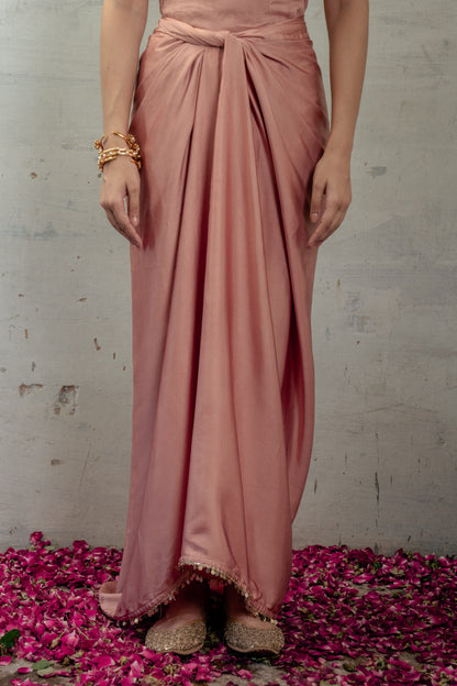 ORGANZA KAFTAAN TOP WITH SKIRT