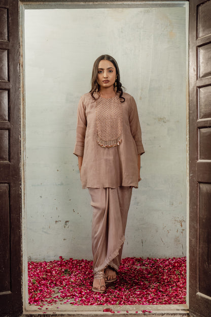 LONG YOKE TOP WITH SKIRT