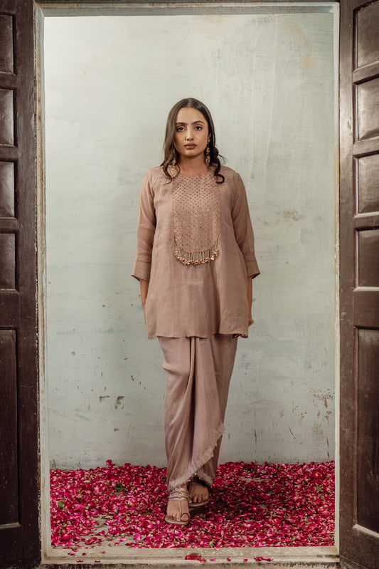LONG YOKE TOP WITH SKIRT