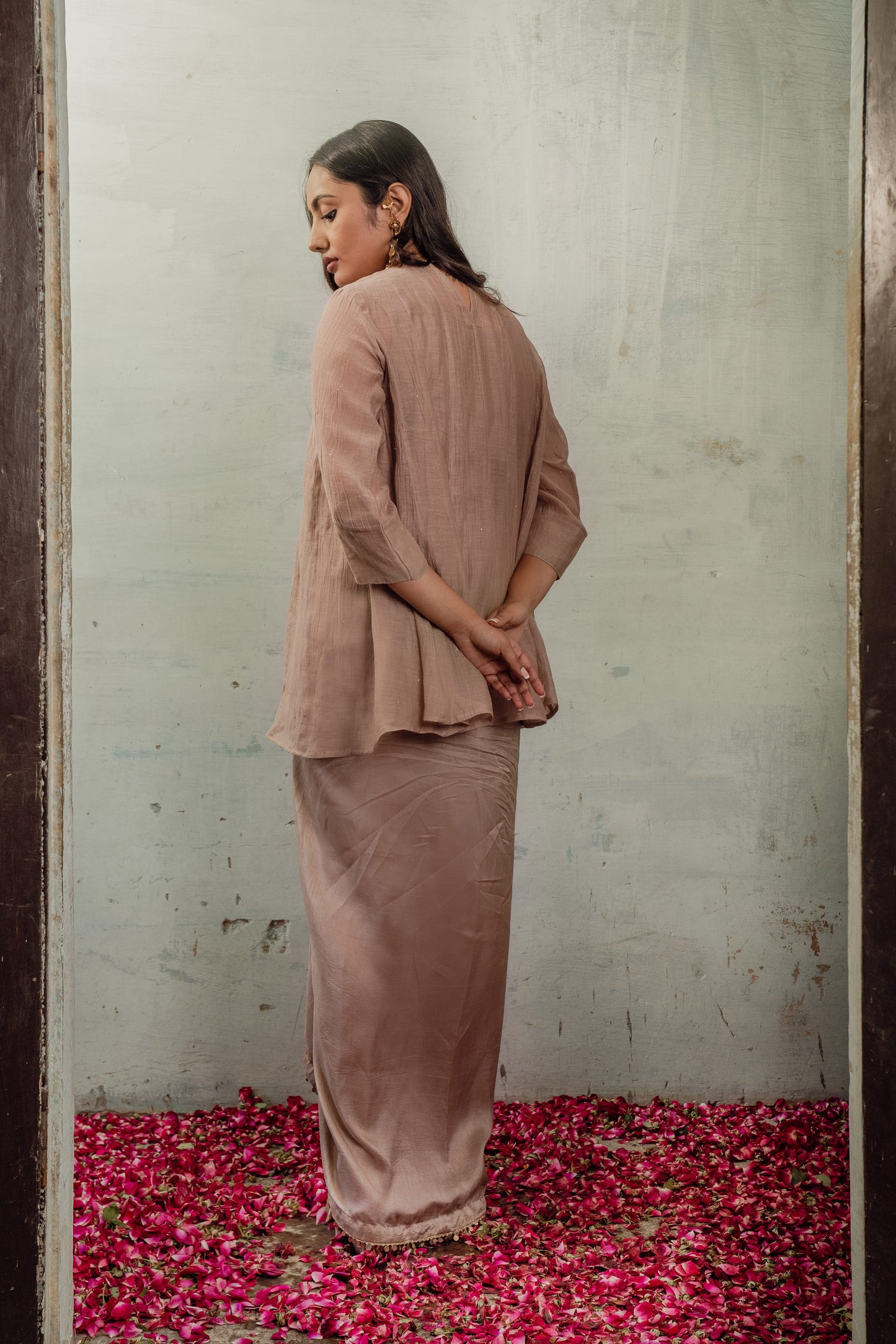 LONG YOKE TOP WITH SKIRT