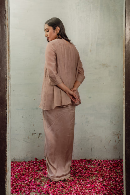 LONG YOKE TOP WITH SKIRT
