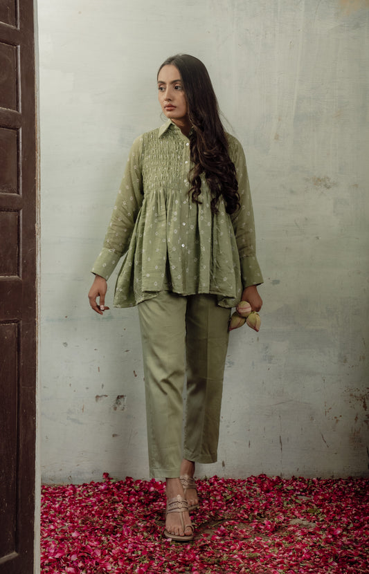SMOCKED BANDHEJ CO-ORD SET
