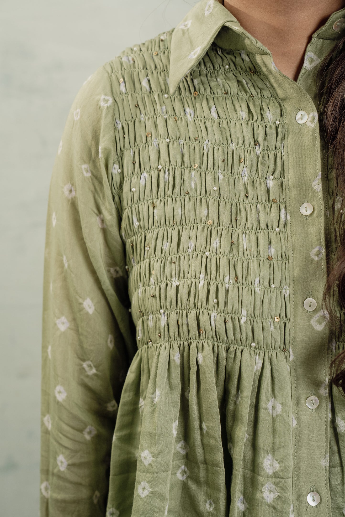 SMOCKED BANDHEJ CO-ORD SET