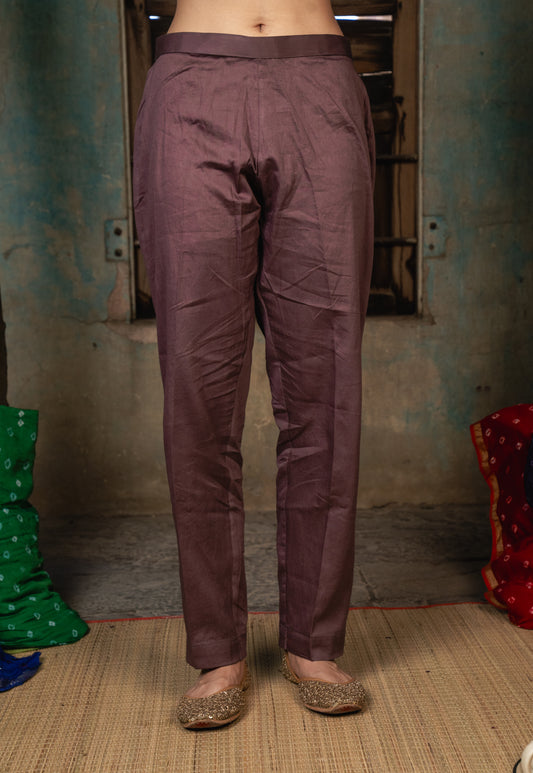 Violet Purple Chanderi Tissue Kaftan