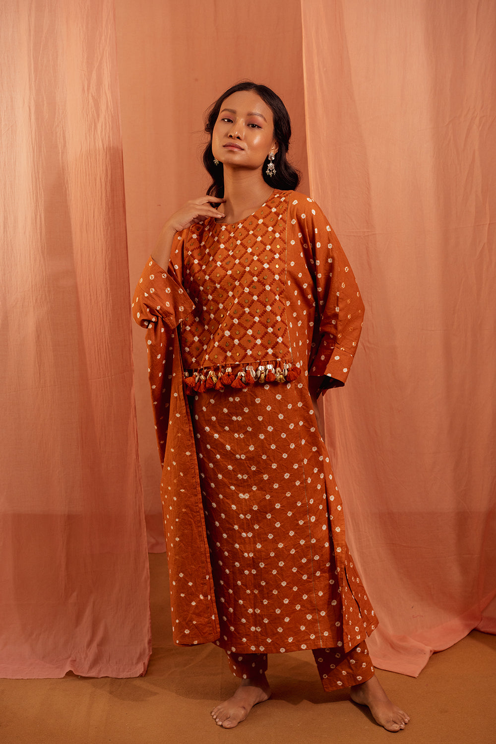 Terracotta Treasure Kaftan Kurta Set