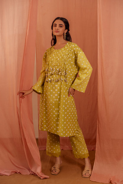 Sunbeam Draped Kaftan Kurta Set