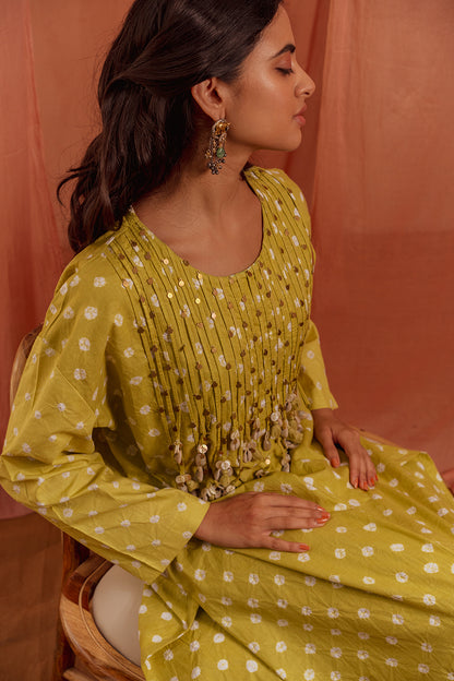 Sunbeam Draped Kaftan Kurta Set